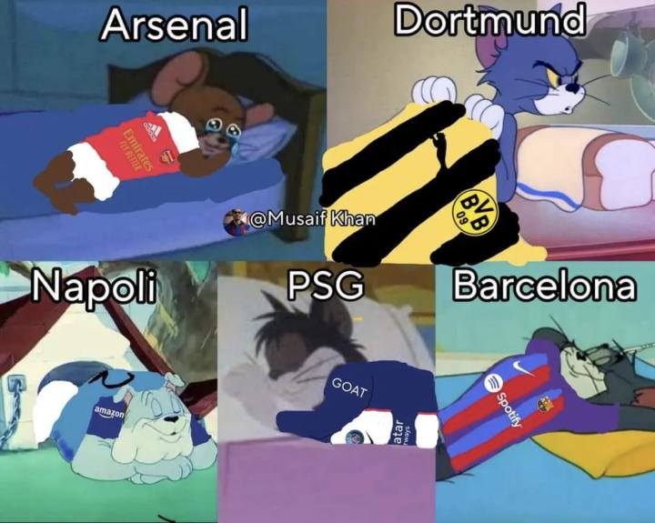 轻松一刻：欧洲五大联赛冠军冲刺球队睡觉时的真实情...